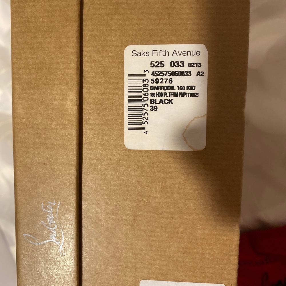 CHRISTIAN LOUBOUTIN Black Daffodile 160 KID Sz 39 - Picture 10 of 10